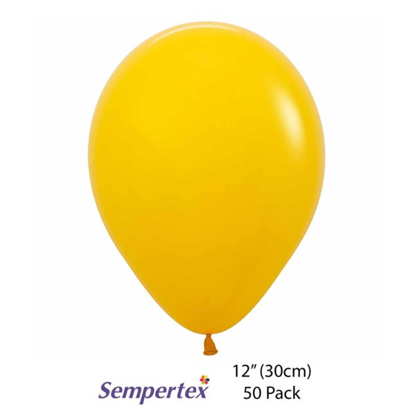 NEW Sempertex Fashion Honey Yellow 12" Latex Balloons 50pk