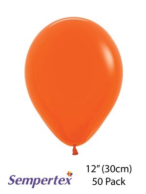 Sempertex Orange 12" Latex Balloons 50pk