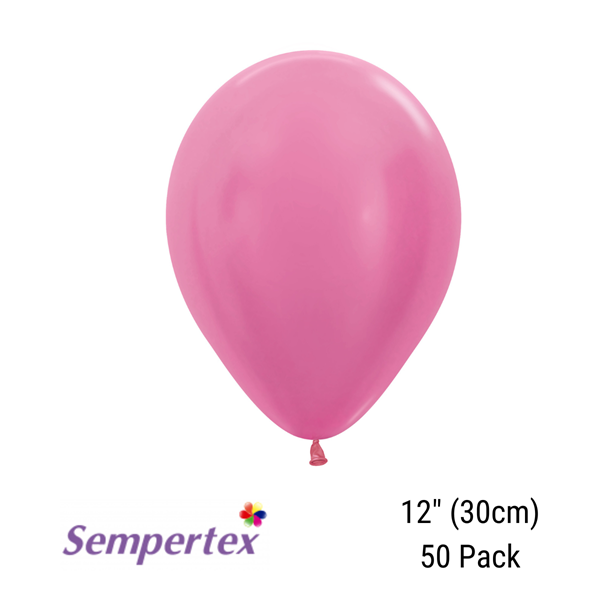 Sempertex Satin Fuchsia 12" Latex Balloons 50pk