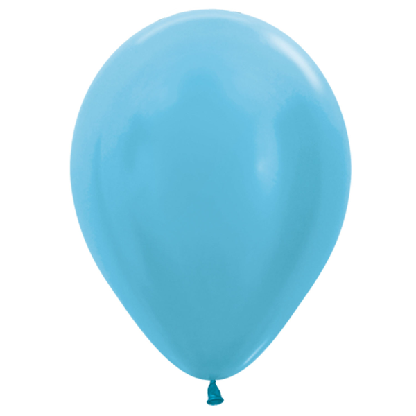Sempertex 12" Satin Caribbean Blue Latex Balloon 50pk