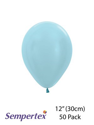 Sempertex Satin Blue 12" Latex Balloons 50pk