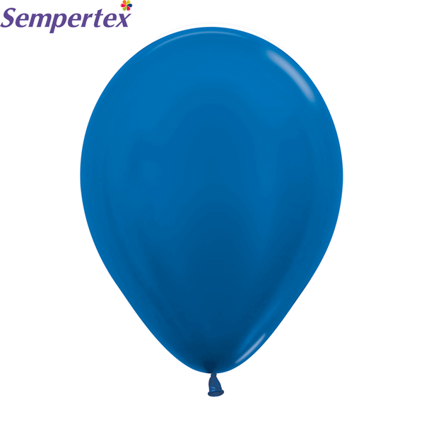 Sempertex Metallic Blue 12" Latex Balloons 50pk