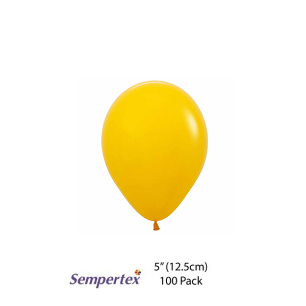 NEW Sempertex Fashion Honey Yellow 5" Latex Balloons 100pk