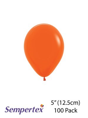 Sempertex Orange 5" Latex Balloons 100pk