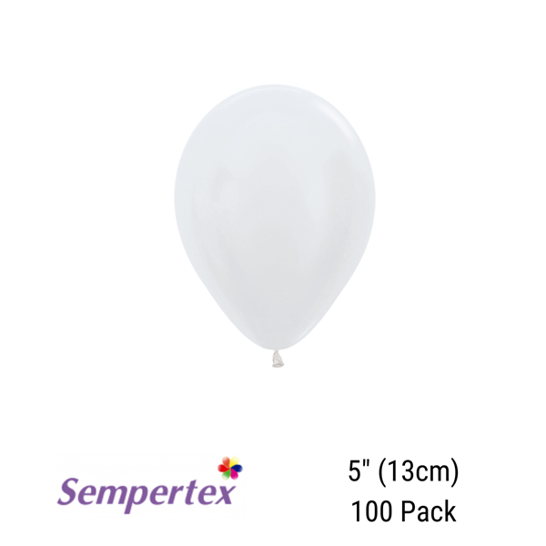 Sempertex Satin Pearl 5" Latex Balloons 100pk