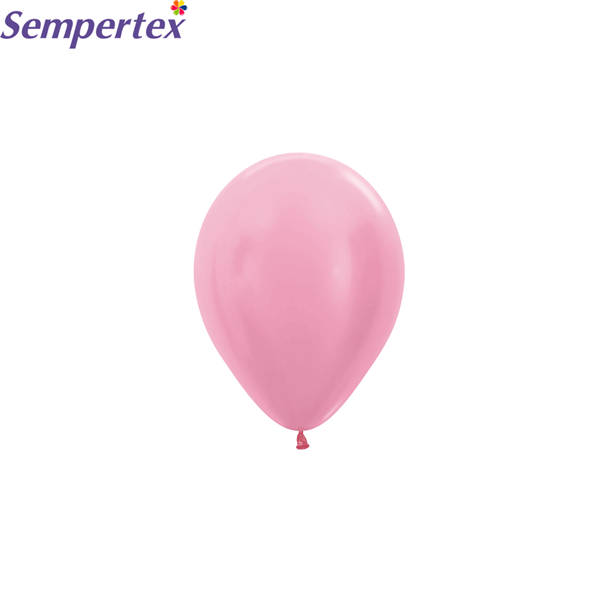 Sempertex Satin Pink 5" Latex Balloons 100pk