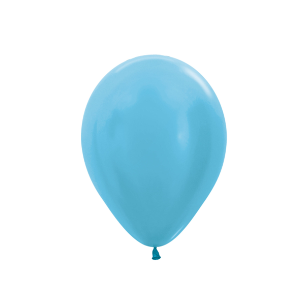Sempertex 5" Satin Caribbean Blue Latex Balloons 100pk