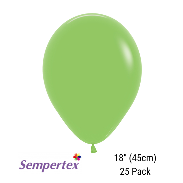 Sempertex Fashion Lime Green 18" Latex Balloons 25pk