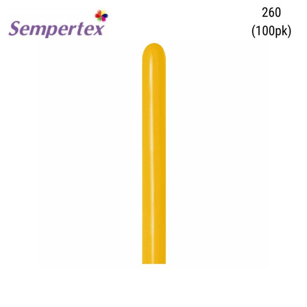 NEW Sempertex Fashion Honey Yellow 260 Modelling Latex Balloons 100pk