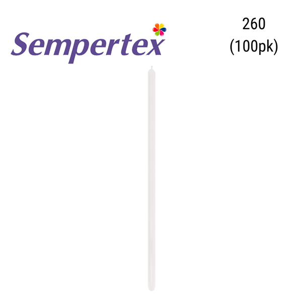 Sempertex Crystal Clear 260 Modelling Latex Balloons 100pk