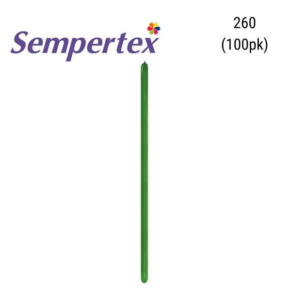 Sempertex Metallic Green 260 Modelling Latex Balloons 100pk