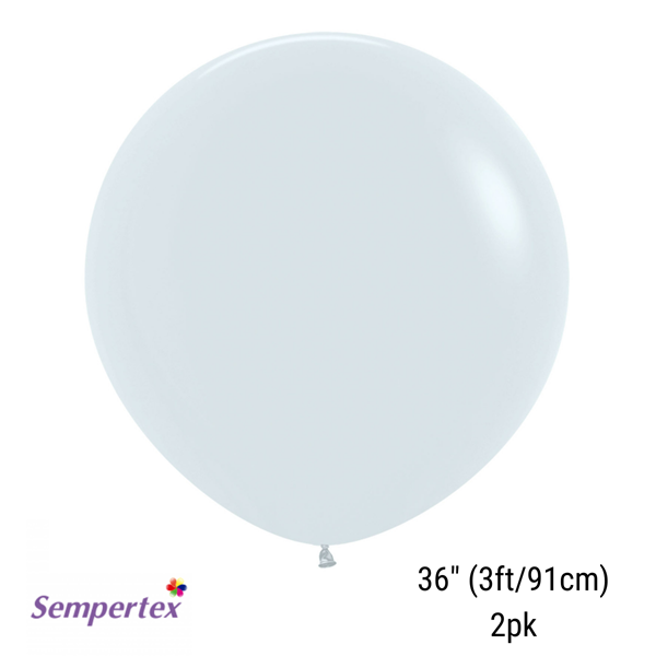 Sempertex Fashion White 36" Latex Balloons 2pk