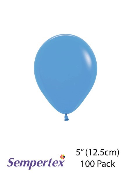 Sempertex 5" Let's Glow Neon Blue Latex Balloons 100pk