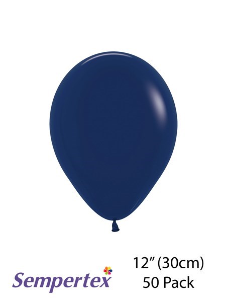 Sempertex Navy 12" Latex Balloons 50pk