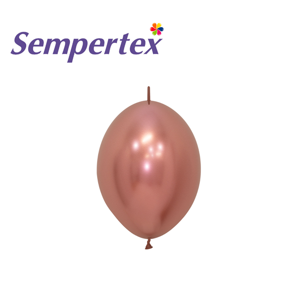 Sempertex Reflex Rose Gold 6" Link-O-Loon Latex Balloons 50pk