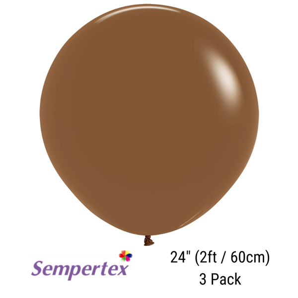Sempertex Fashion Coffee 24" Latex Balloons 3pk