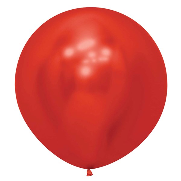 Sempertex Reflex Crystal Red 24" Latex Balloons 3pk