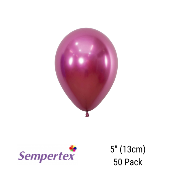 Sempertex Reflex Fuchsia 5" Latex Balloons 50pk