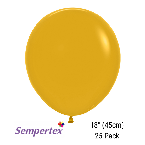 Sempertex Mustard 18" Latex Balloons 25pk