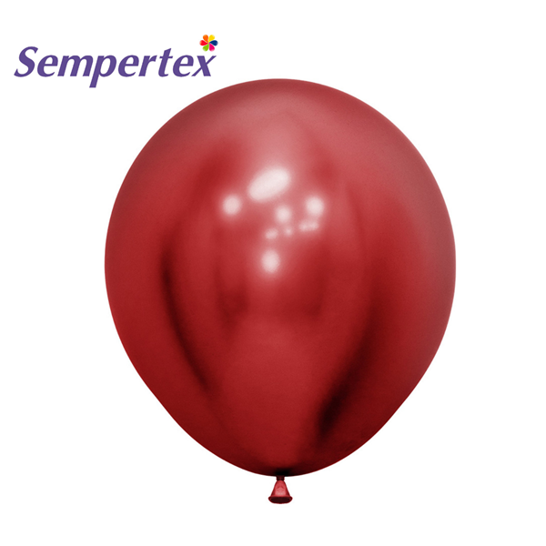 Sempertex Reflex Crystal Red 18" Latex Balloons 15pk