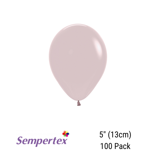 Sempertex Pastel Dusk Rose 5" Latex Balloons 100pk
