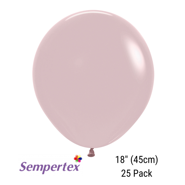 Sempertex Pastel Dusk Rose 18" Latex Balloons 25pk