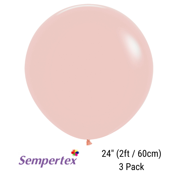 Sempertex Pastel Matte Melon 24" Latex Balloon 3pk
