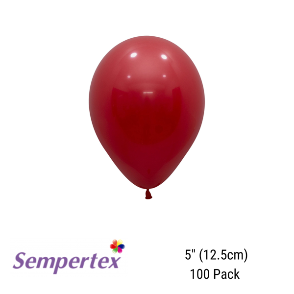 Sempertex Fashion Imperial Red 5" Latex Balloons 100pk