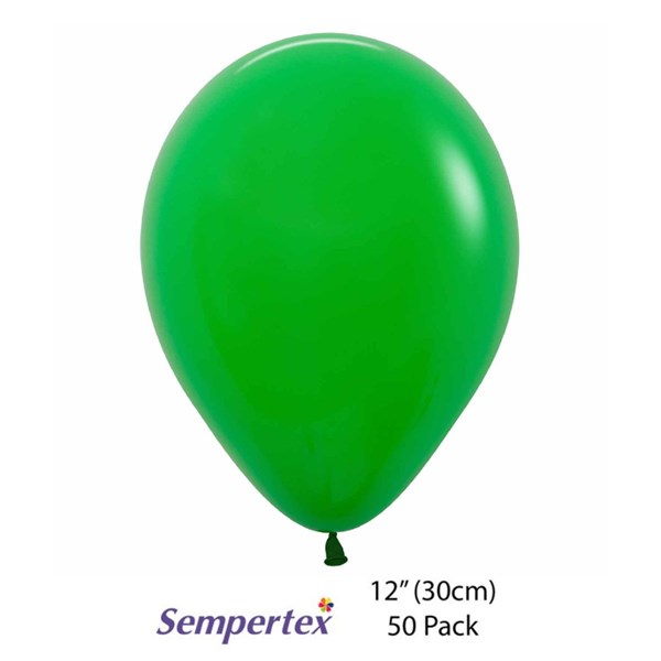 Sempertex Fashion Shamrock Green 12" Latex Balloons 50pk