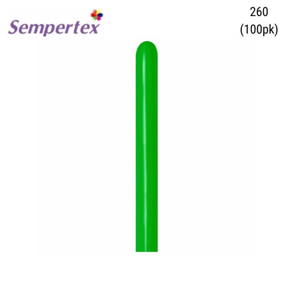 NEW Sempertex Fashion Shamrock Green 260 Latex Balloons 100pk