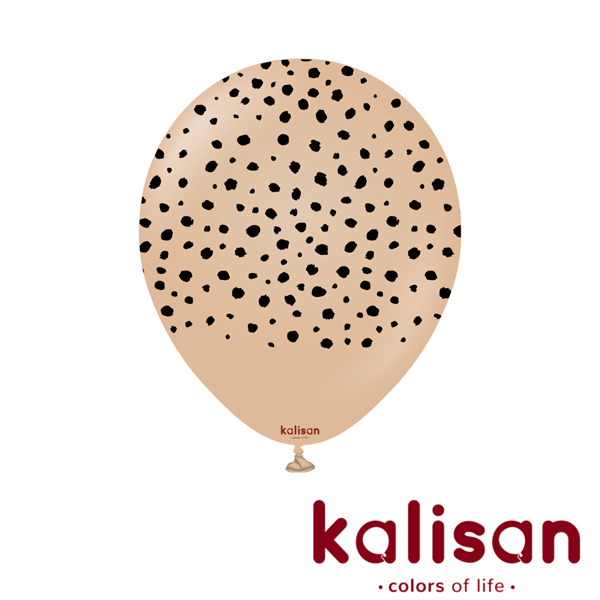 Kalisan Printed 12" Cheetah Desert Sand Latex Balloons 25pk
