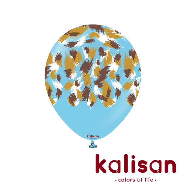 Kalisan 12" Safari Savanna Baby Blue Latex Balloons 25pk