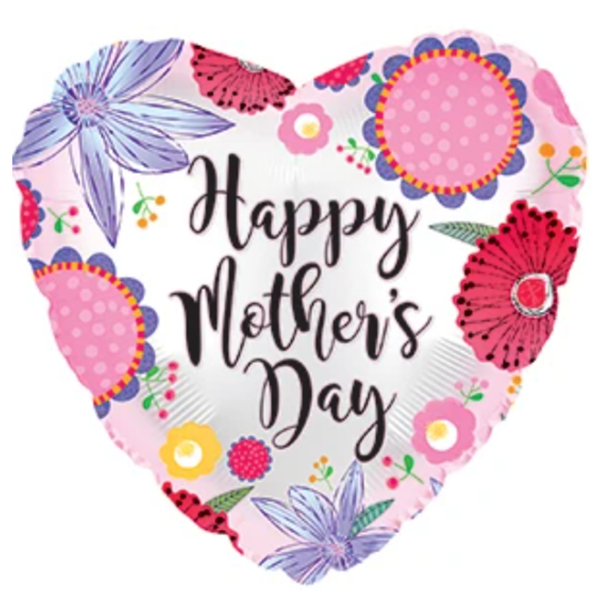 Happy Mother's Day Crazy Flowers 17" Foil Balloon