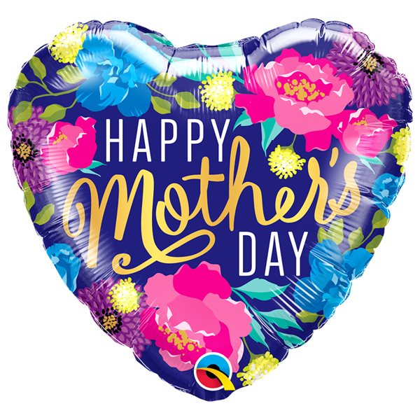 Mother's Day Colourful Peonies 18" Foil Balloon