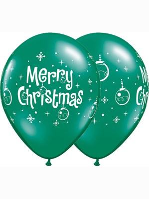 Merry Christmas Ornaments 11" Latex Balloons 6pk