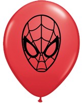 5" Spiderman Latex Balloons 100pk