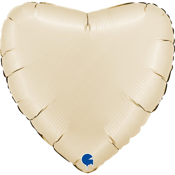 NEW Grabo Satin Cream 22" Heart Foil Balloon