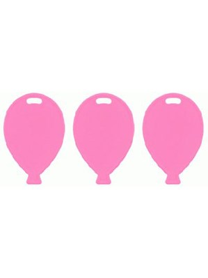 Bubblegum Pink Balloon Shaped Balloon Weights 100pk