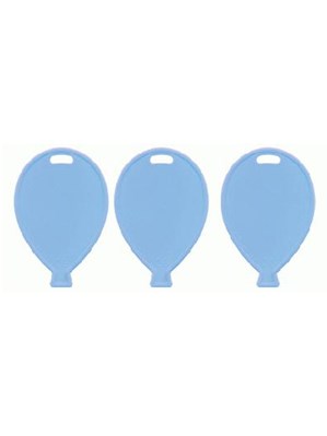 Pastel Light Blue Balloon Shaped Balloon Weights 100pk