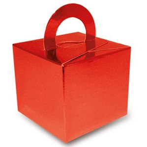 Metallic Red Balloon Weight Gift Box 10pk