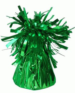 Green 6oz Foil Tassel Balloon Weight