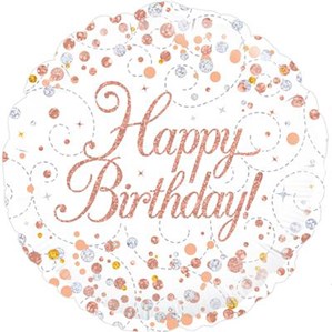 Happy Birthday Sparkling Fizz 18" Foil Balloon