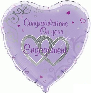 Heart Shaped Engagement 18" Foil Balloon