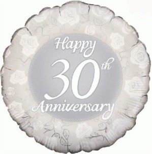 30th Anniversary 18" Foil Balloon