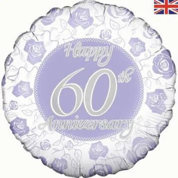 Oaktree Happy 60th Anniversary 18" Foil Balloon