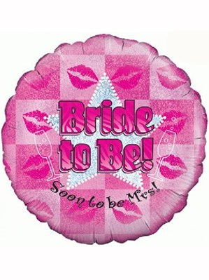 Bride to Be Hen Party Holographic 18" Foil Balloon