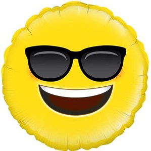 Cool Sunglasses Emoji 18" Foil Balloon