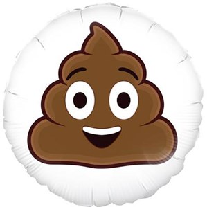 Smiling Poop Emoji 18" Foil Balloon