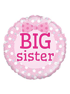 Pink Big Sister 18" Foil Balloon