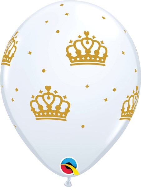 Golden Crowns 11" Latex Balloons 6pk